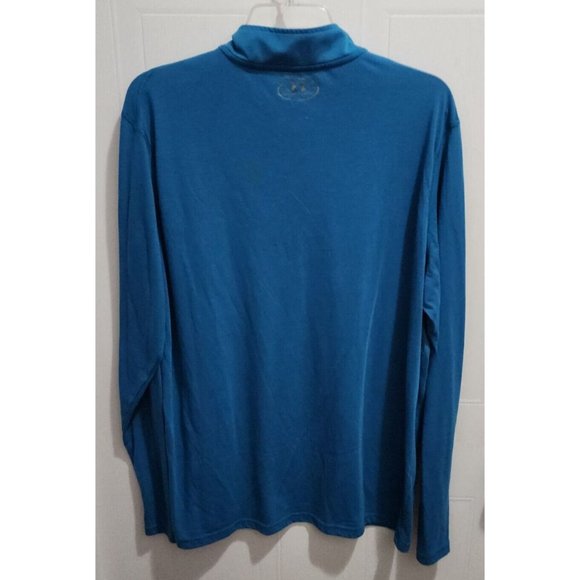 Under Armour Blue Threadborne HeatGear 1/4 Zip Loose Long Sleeve Shirt Size XL - Picture 7 of 8